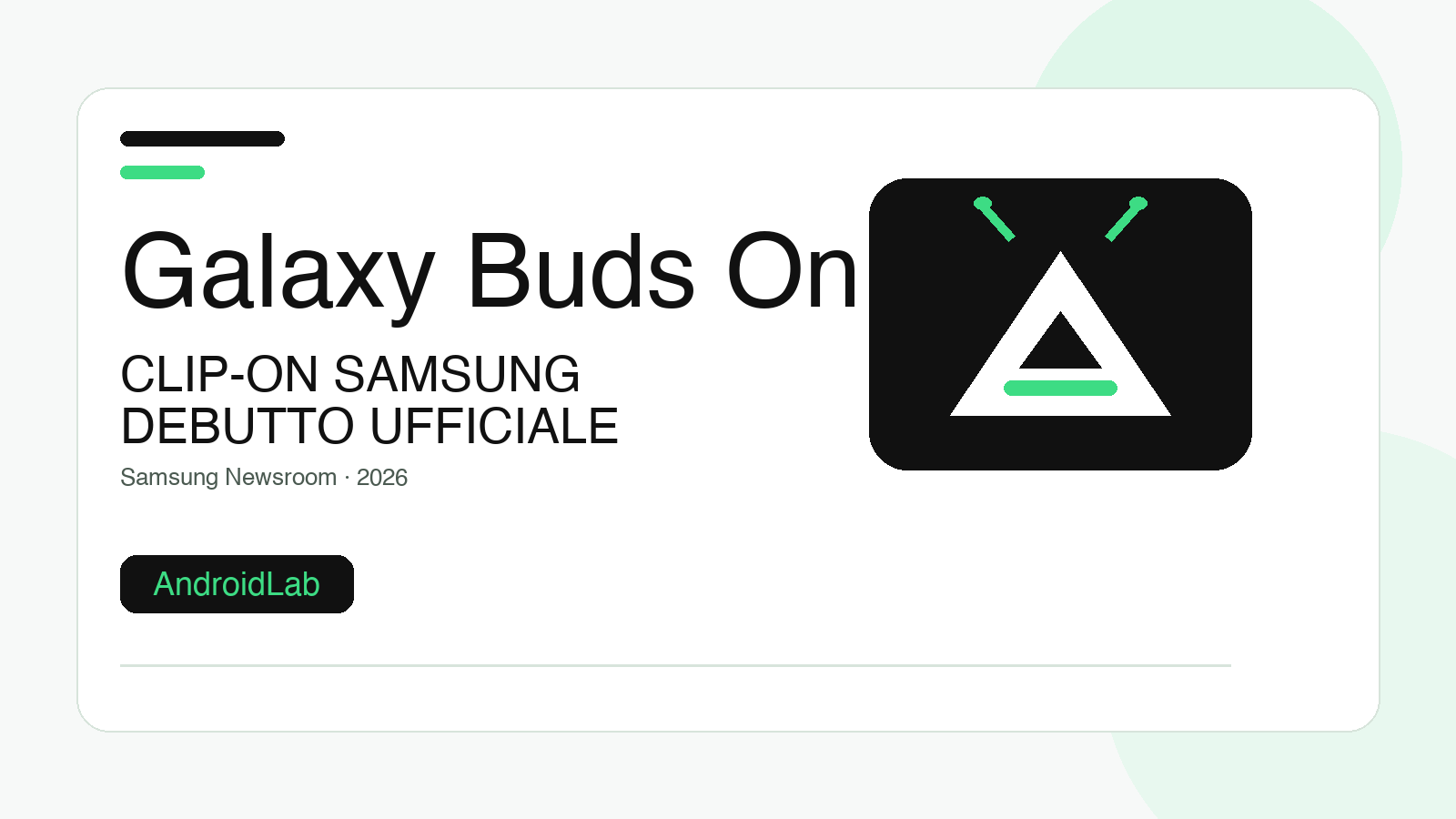 Galaxy Buds On: le prime clip-on di Samsung
