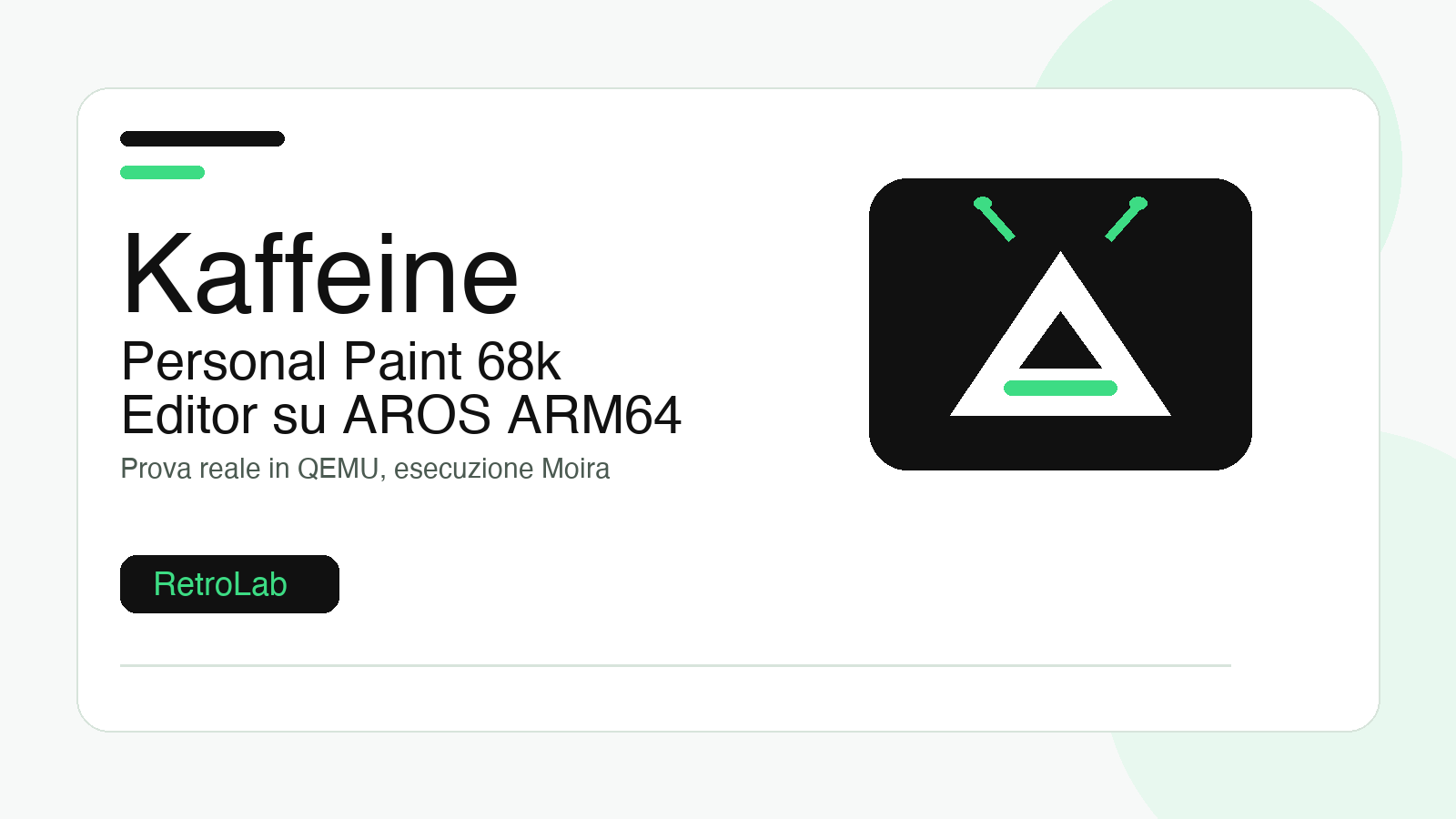 Kaffeine: Personal Paint 68k arriva su AROS ARM64
